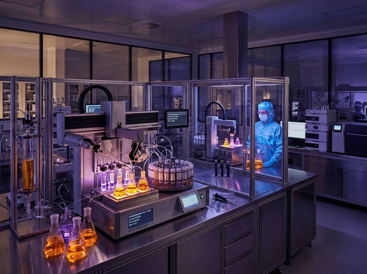 Sri Laya Chemicals advanced peptide synthesis and analytical research laboratory